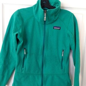 Patagonia Teal Green Full-Zip Fleece Jacket